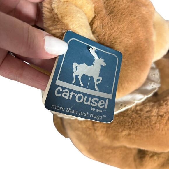 Vintage Carousel Mikki Bear Plush 1985 Brown Stuffed Animal 12" Surface Washable - Picture 7 of 9